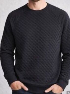 Cloudveil Quilted Textured Sweatshirt - XL Black
